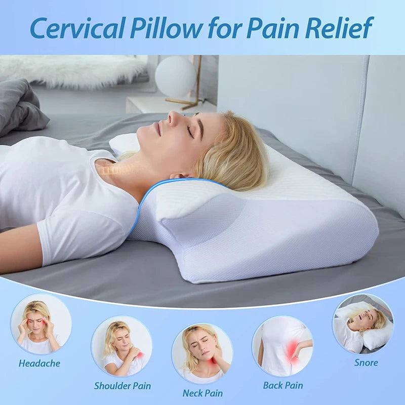 CerviCloud™ 2-in-1 Memory Foam Cervical Pillow